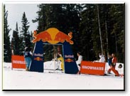 Brian Taylor at 1999 U.S. Nationals speed ski racing start gate