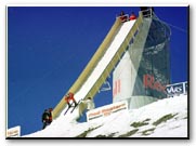 Harry Egger going down the Red Bull ramp at Vars, France