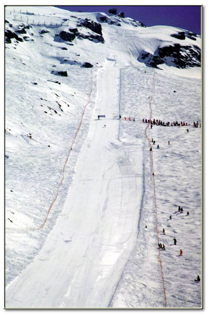 Les Arcs, France - world famous speed ski track