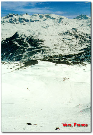 Vars, France - viewpoint from top of track